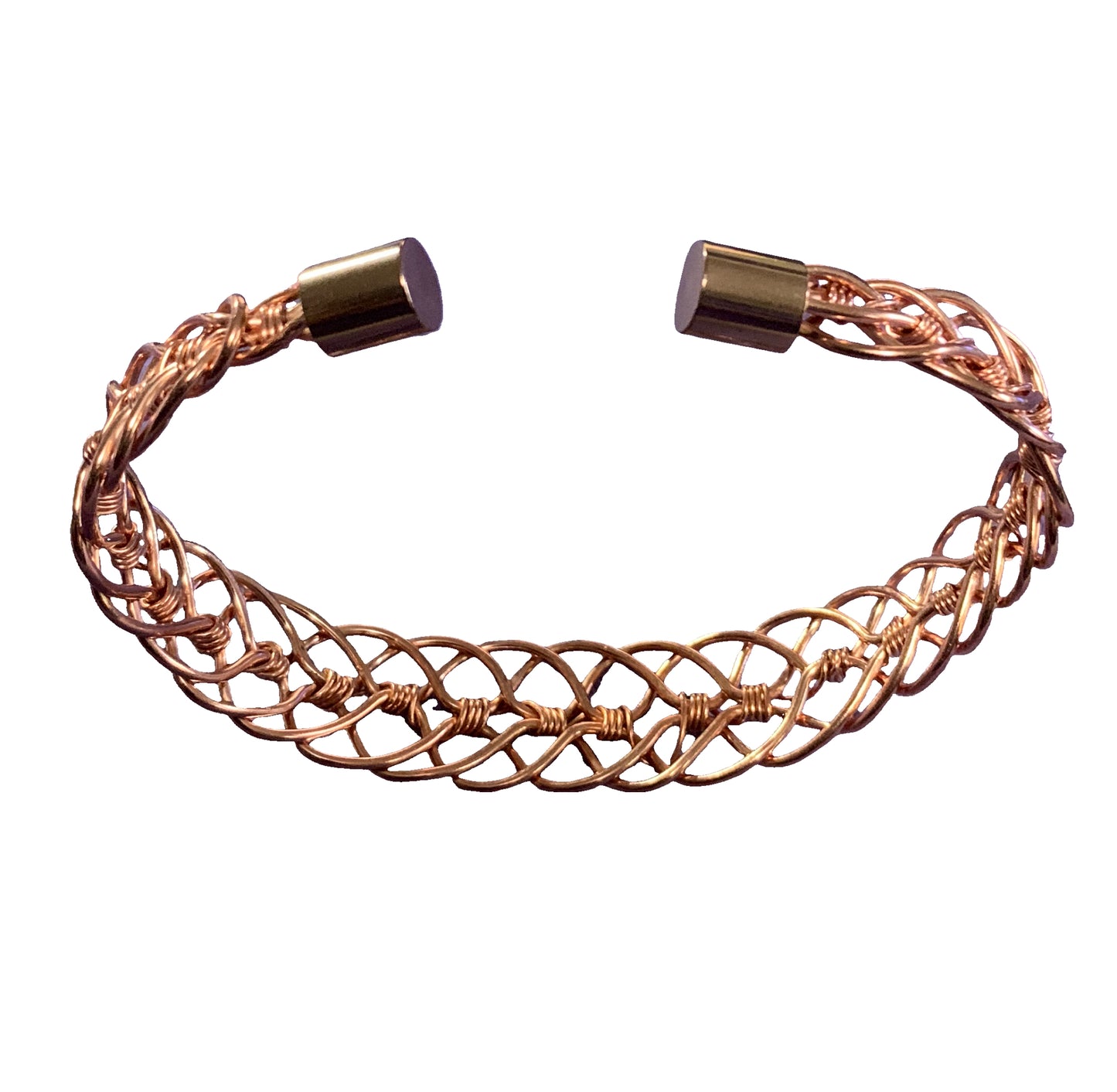 Solid Copper Cuff Bracelet - inner lacing image 2