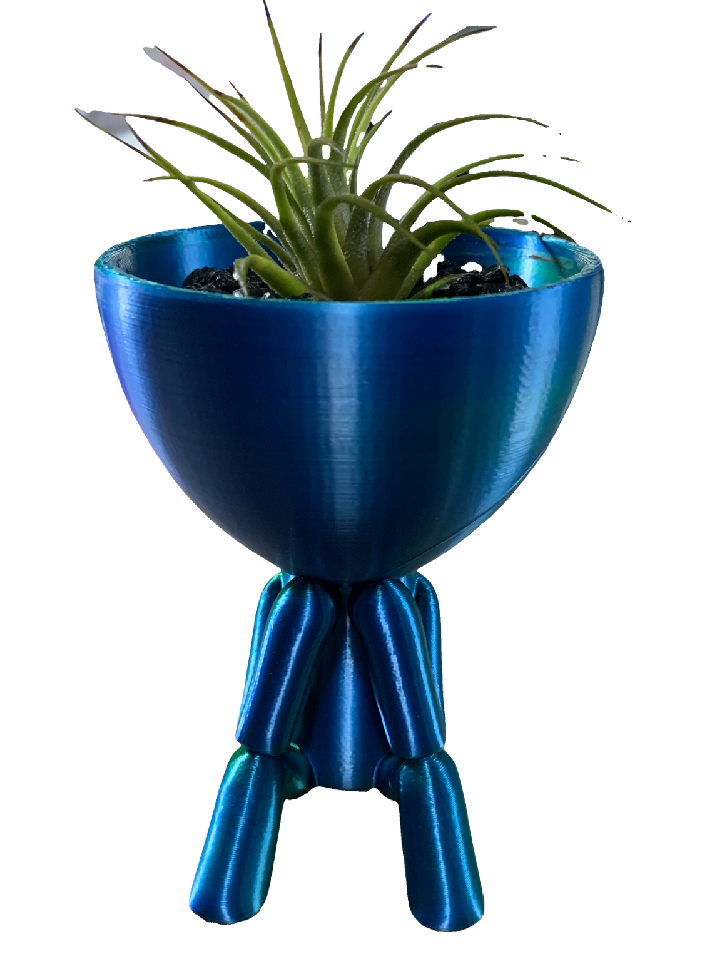 Thinker Flower Pot - blue shimmer