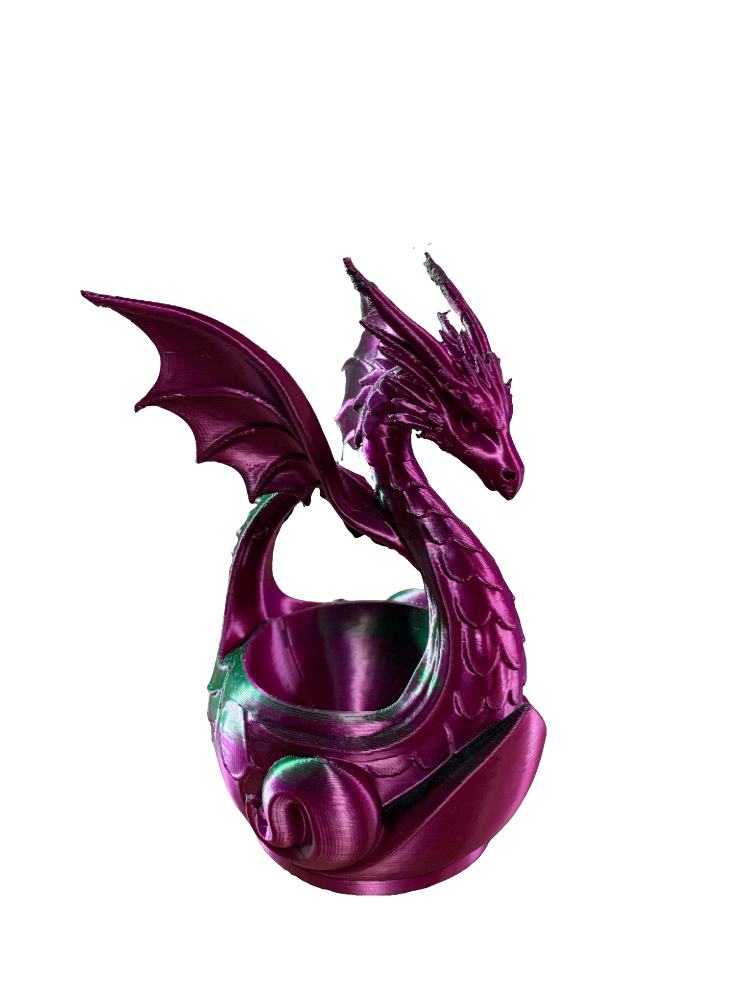 Dragon Flower Pot- purple green shimmer