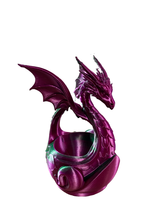Dragon Flower Pot- purple green shimmer