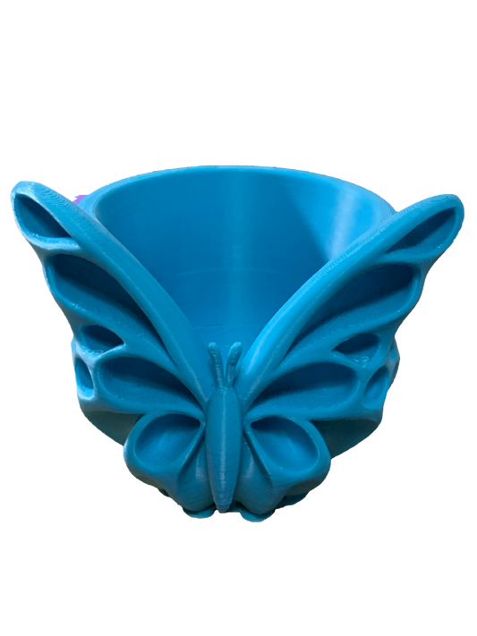 Blue Butterfly Flower Pot