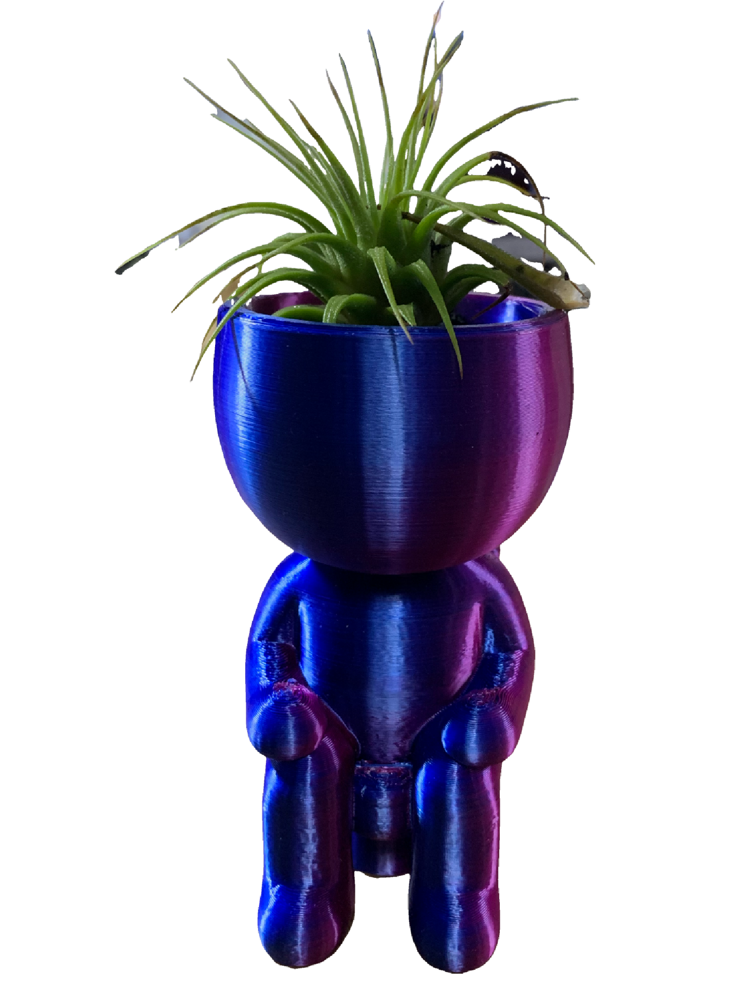 Tiolet Flower Pot - red blue shimmer