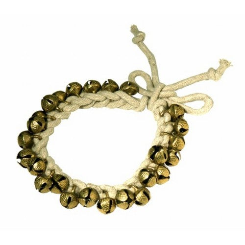 Brass Bell Anklet Bracelet – cotton tie