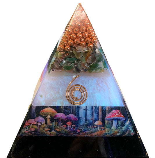 Wanderer Jasper Forest Orgone Pyramid - Shungite Activated image 1