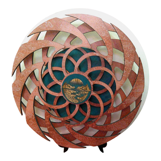 Sun Over River ~ Kinetic Tabletop Spinner image 1