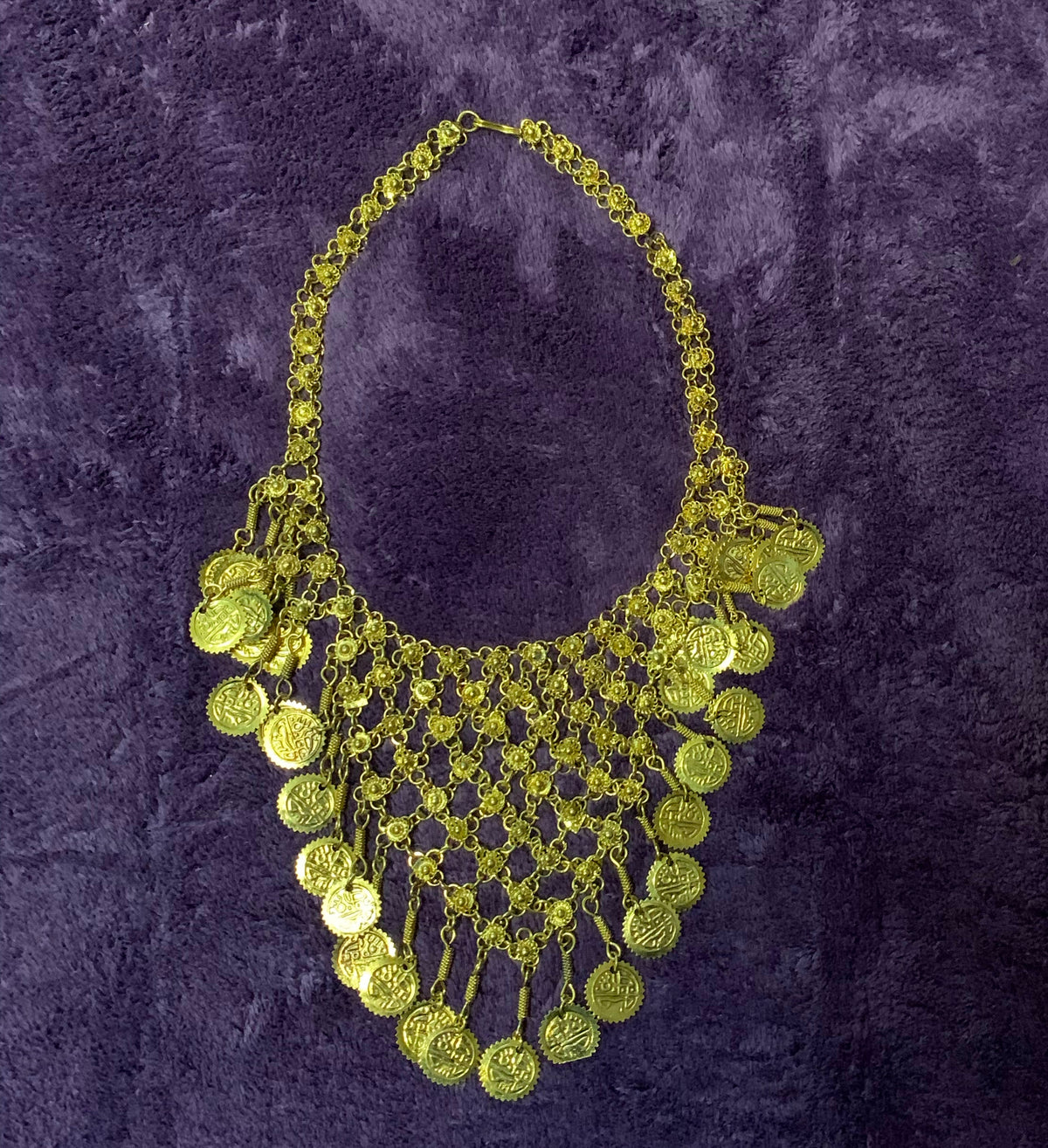 Coin Neckpiece #5– Brass Tone