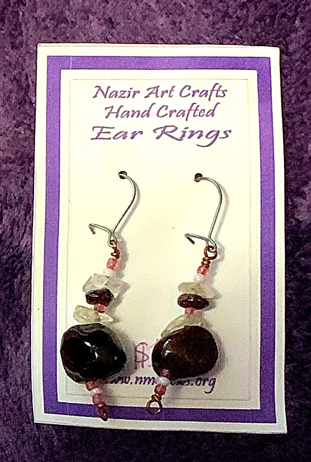 Earrings #6 - garnet