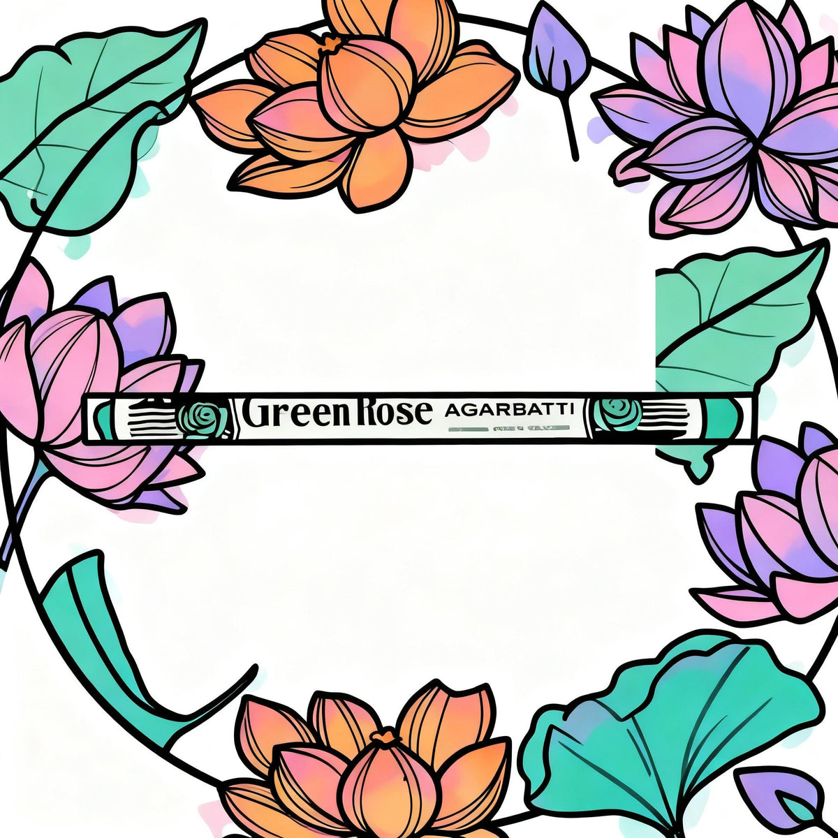 Green Rose Incense Sticks