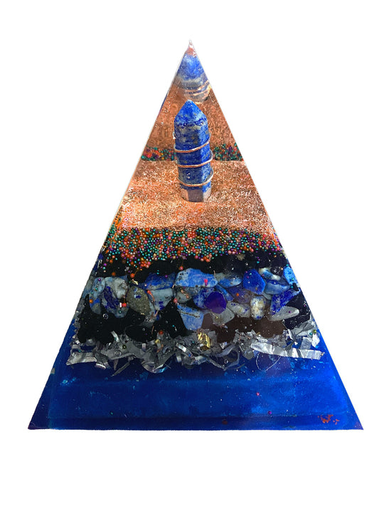 Lapis Lazuli Harmonizer Pyramid - 4" tall
