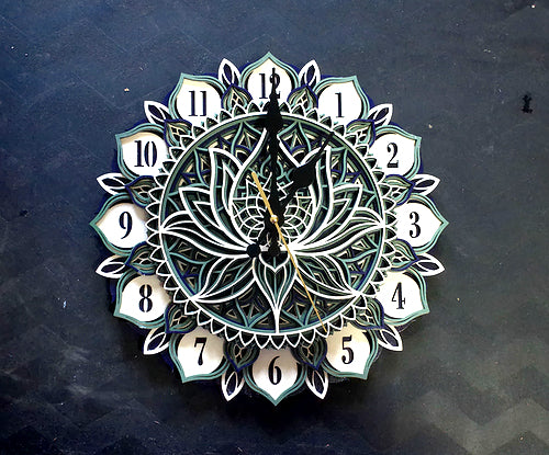 Tree of Life Mandala Clock - 11" Mandala Wall Hanging