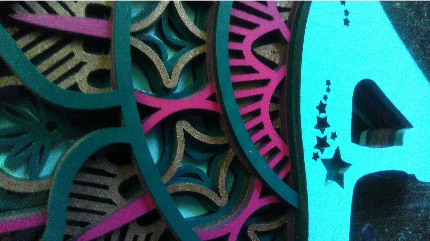 Yoga Mandala 3D Wooden Wall Decor