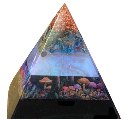 Wanderer Jasper Forest Orgone Pyramid - Shungite Activated image 2
