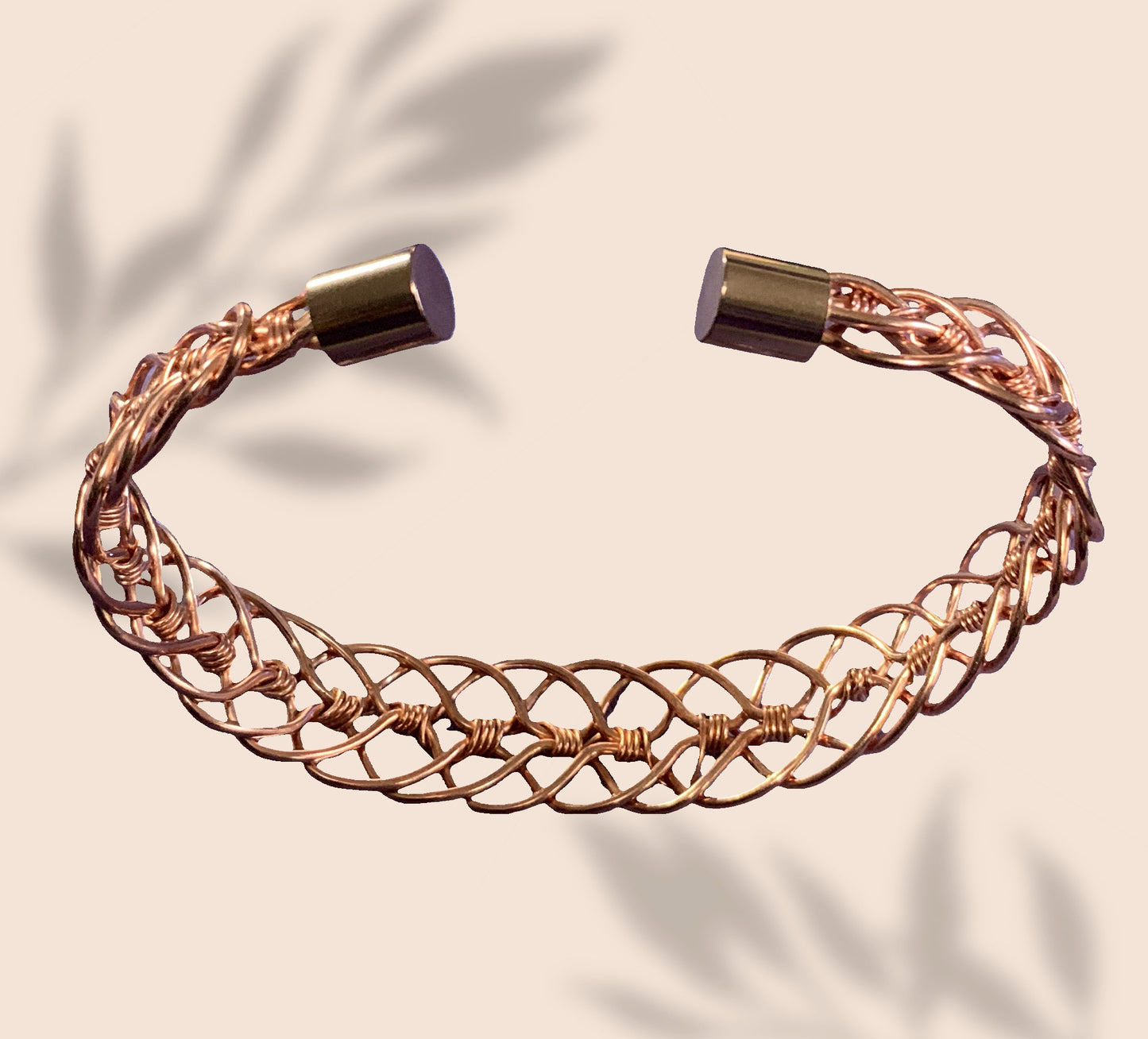 Solid Copper Cuff Bracelet - inner lacing image 0