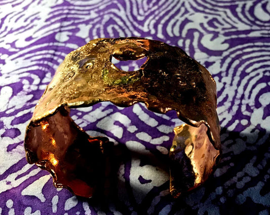 Decorative Copper Wide Band Bracelet image 0