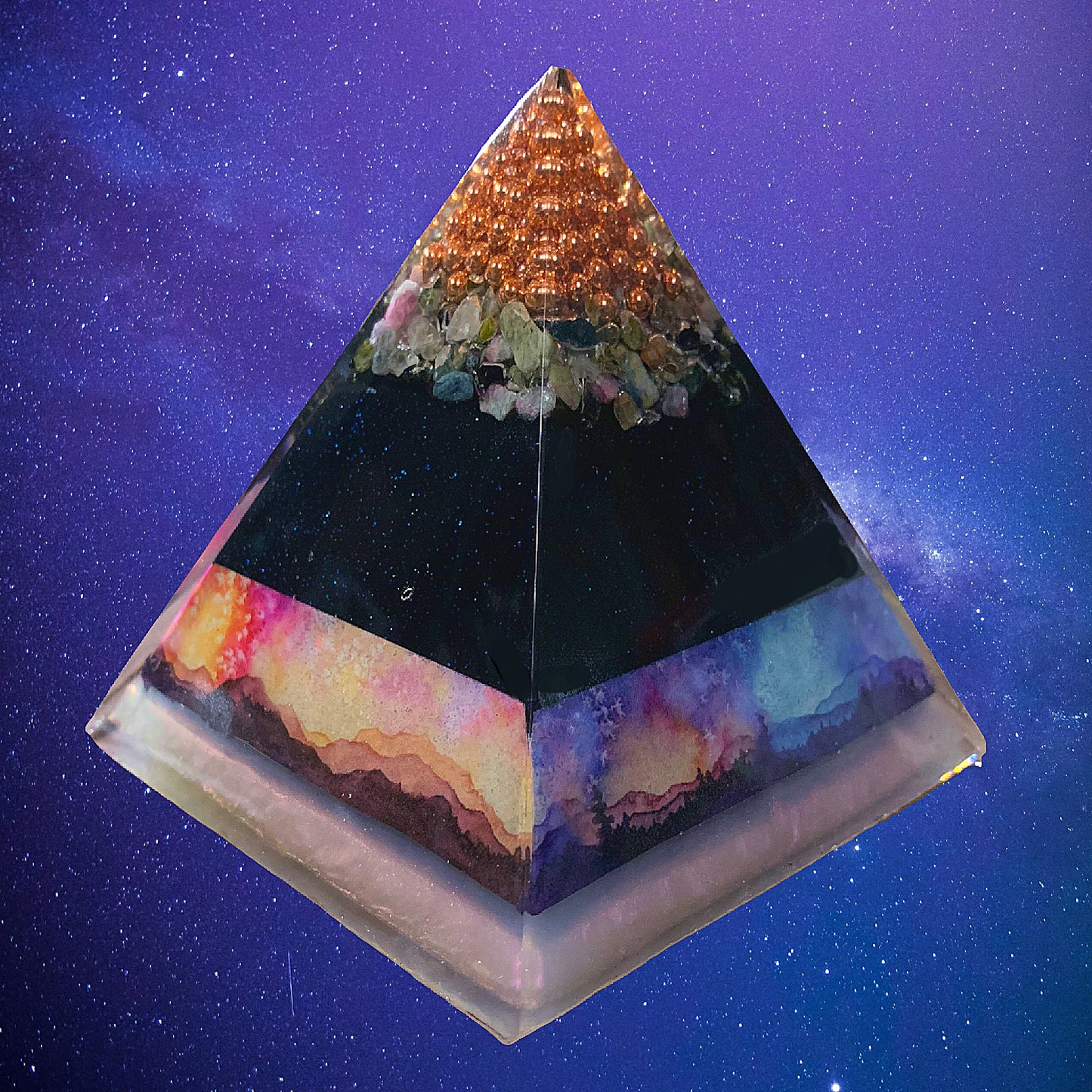 Wanderer Twilight Vision Orgone Pyramid - Shungite Activated image 2