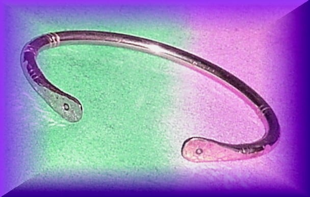 Double Flat End Copper Bracelet - standard thickness image 0