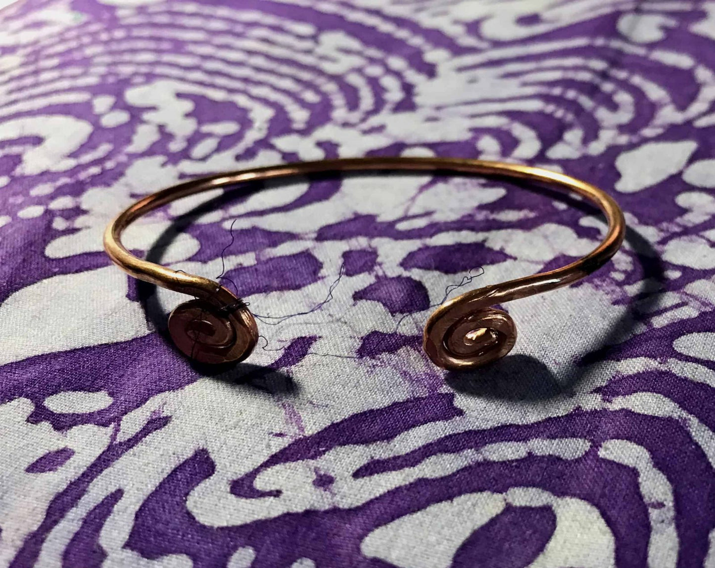 Double Swirl Copper Bracelet image 0