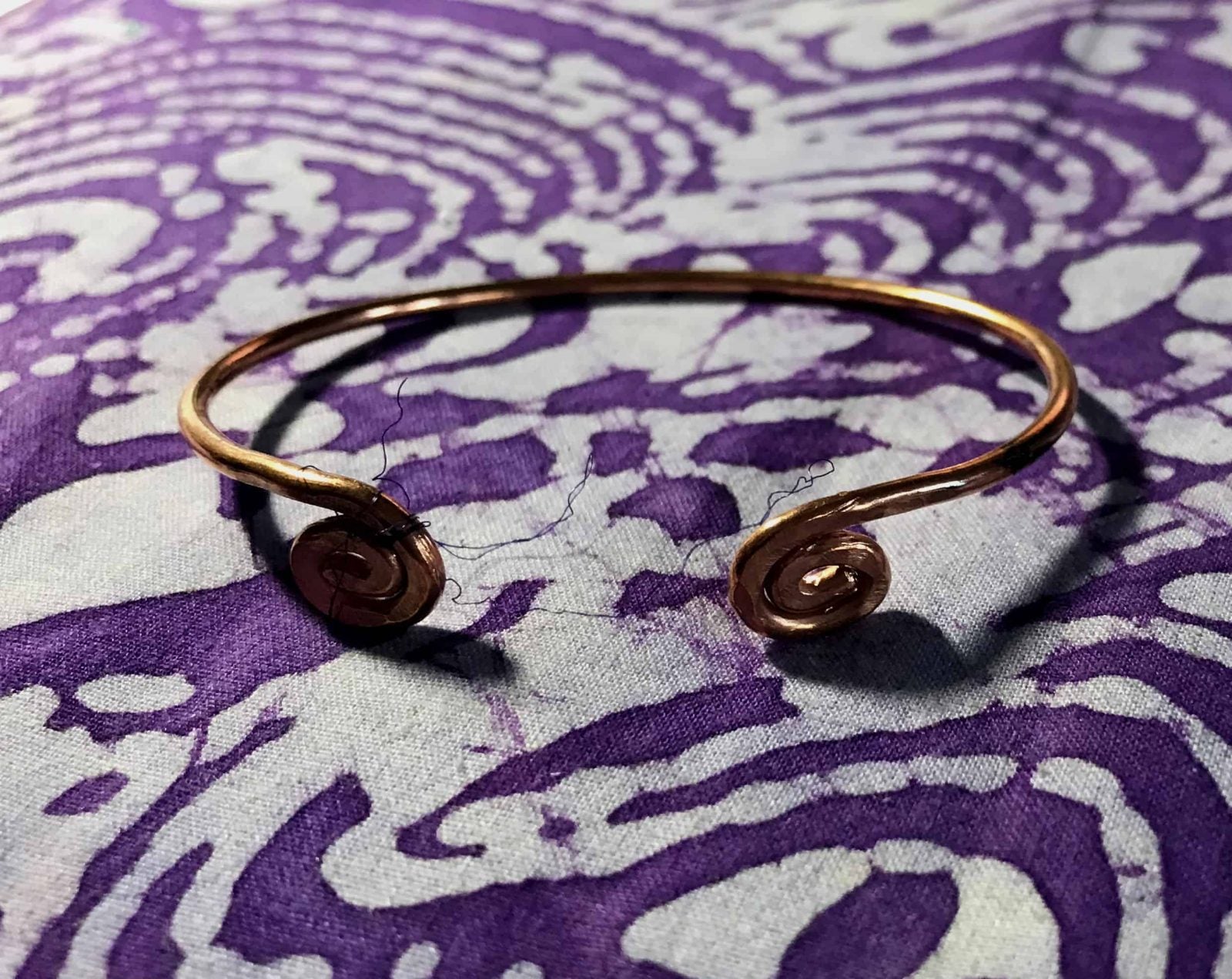 Double Swirl Copper Bracelet image 0