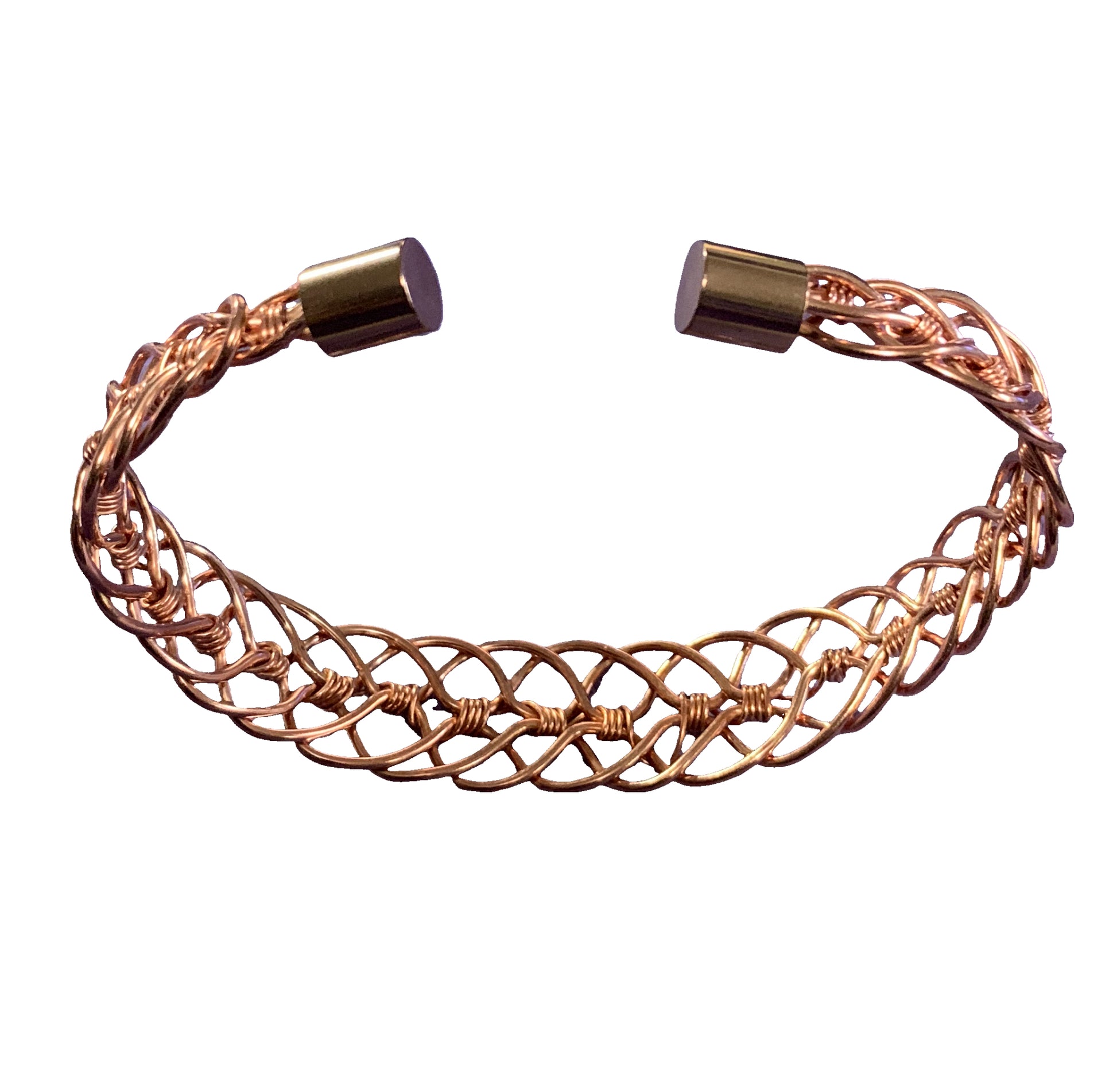 Solid Copper Cuff Bracelet - inner lacing image 2