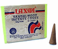 Laxmi Sandalwood Incense Cones - 100% pure image 0