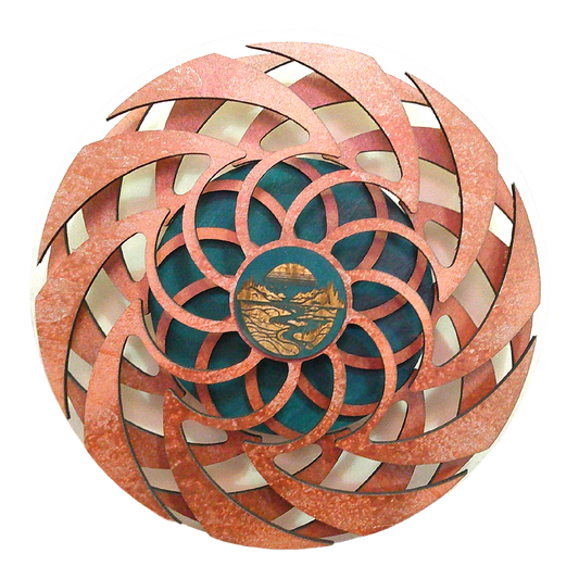Sun Over River ~ Kinetic Tabletop Spinner image 0