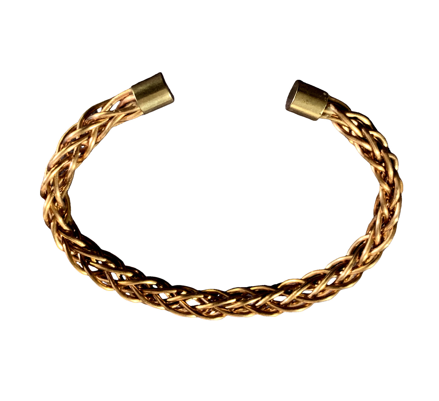 Solid Copper Cuff Bracelet - square knot image 1