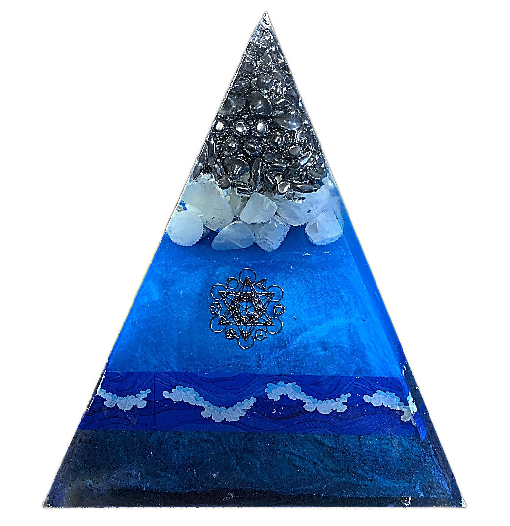 Voyager Orgone Harmonizer Pyramid - Shungite Activated, 4.5" tall - emotional balancer image 3