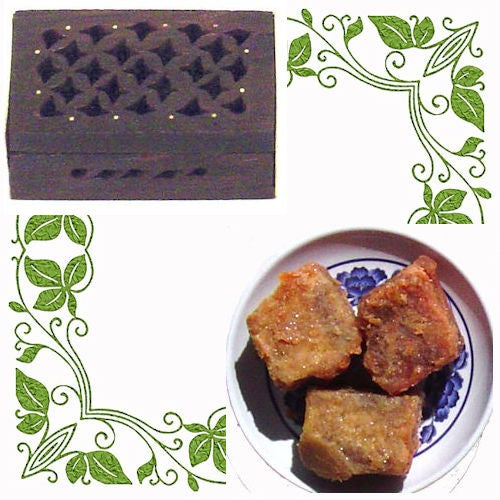 Wooden Box with amber resin image 0