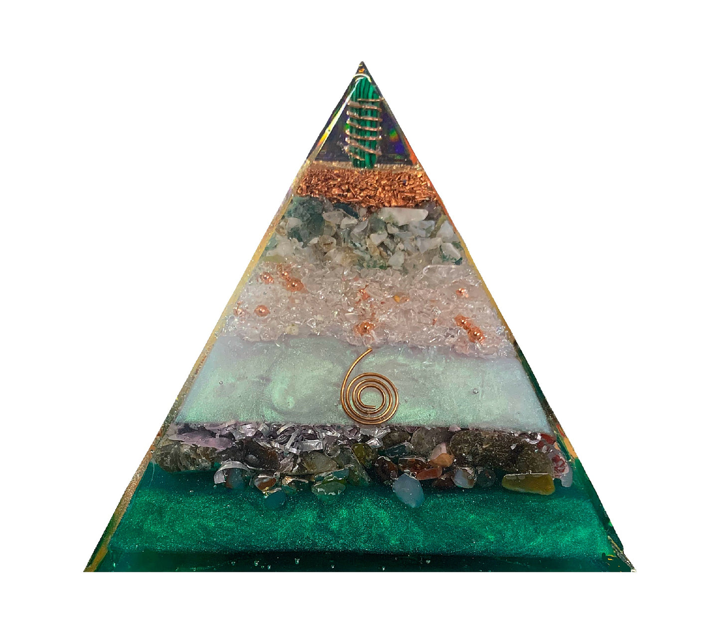 Abundance Orgone Harmonizer Pyramid over 6" tall - for personal and planetary prosperity image 3