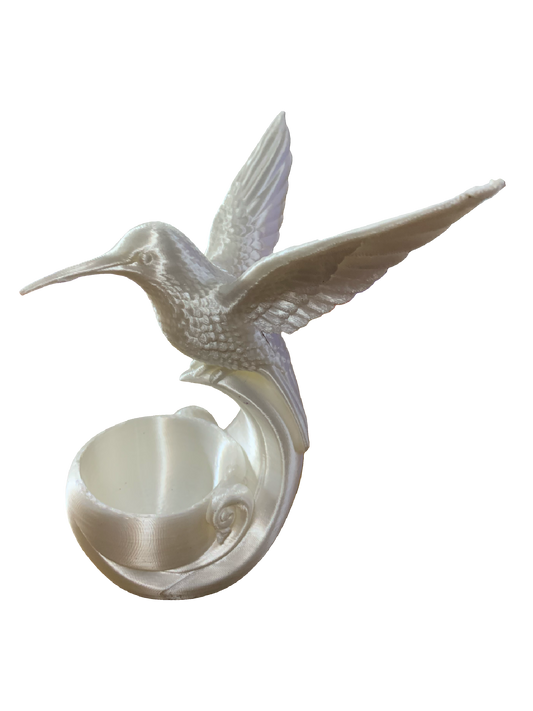Humming Bird Flower Pot - cloud white