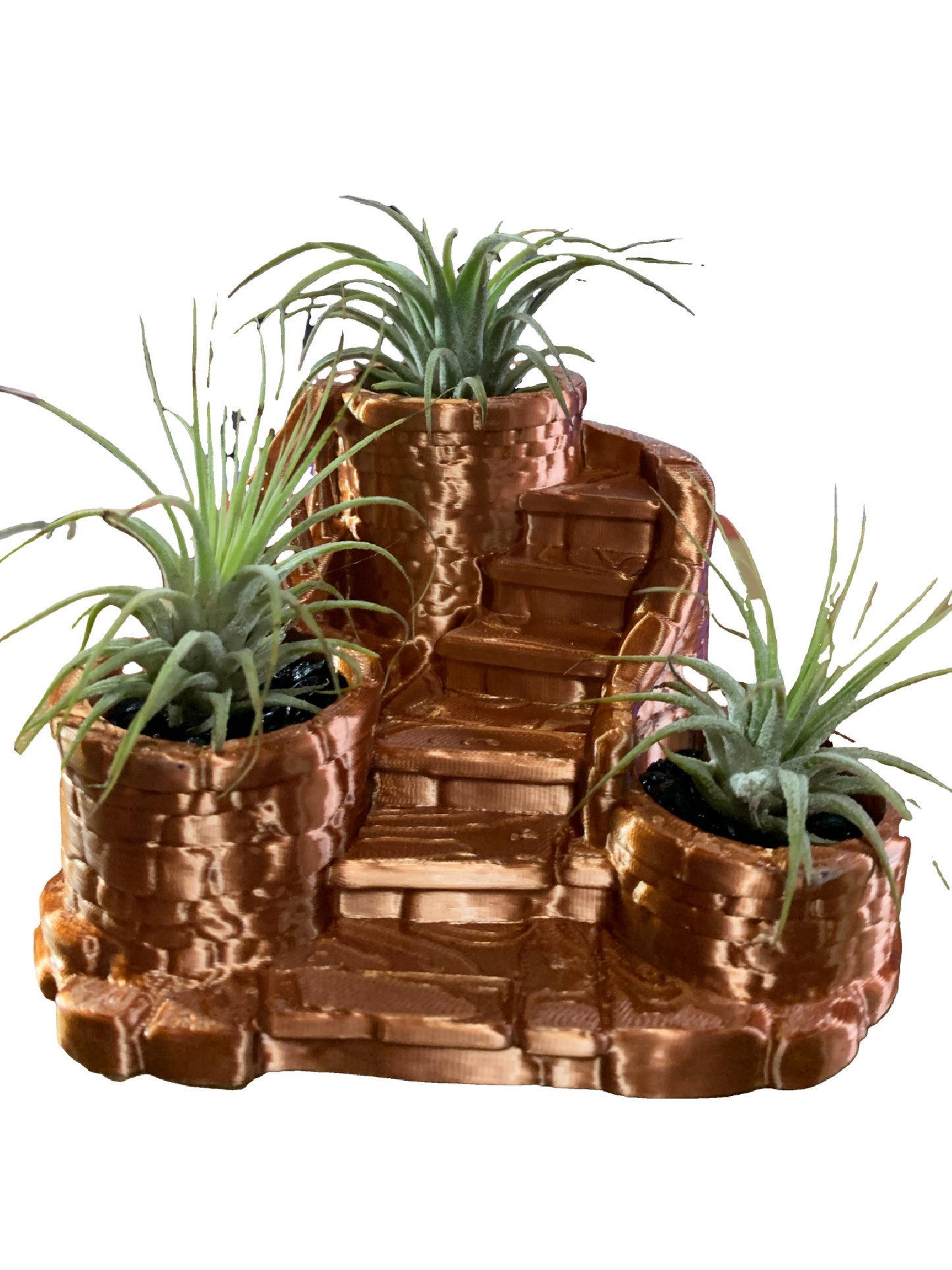 Staircase Garden Flower Pot - copper tone