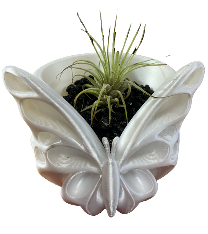 Silk White Flower Pot