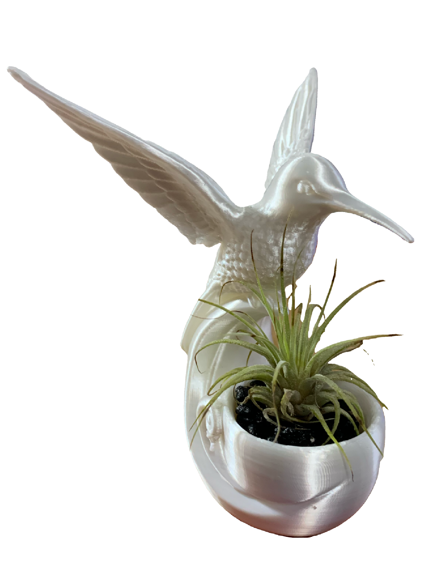 Humming Bird Flower Pot - cloud white