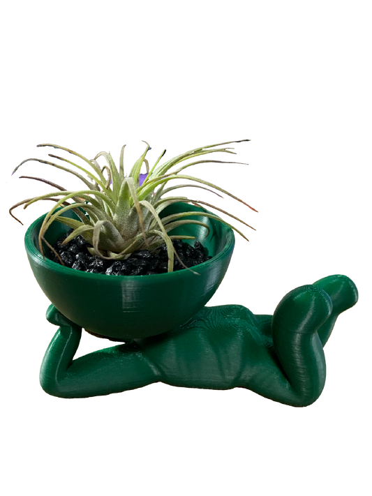 Totally Relaxed Flower Pot - Forest Green