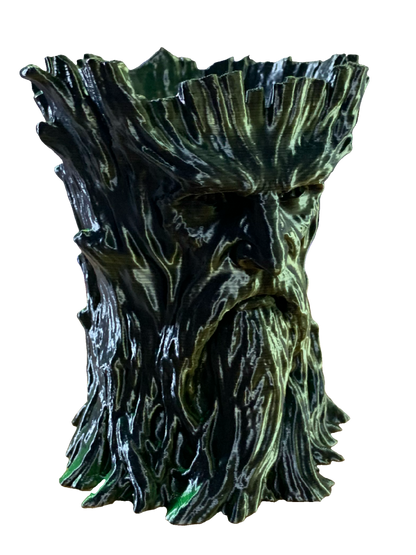 Tree Being Flower Pot - green black shimmer