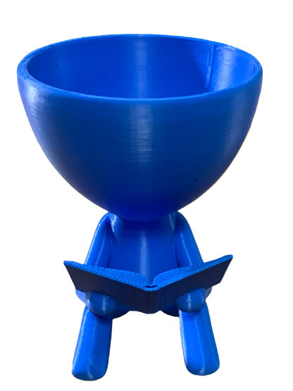 Reader Flower Pot - blue