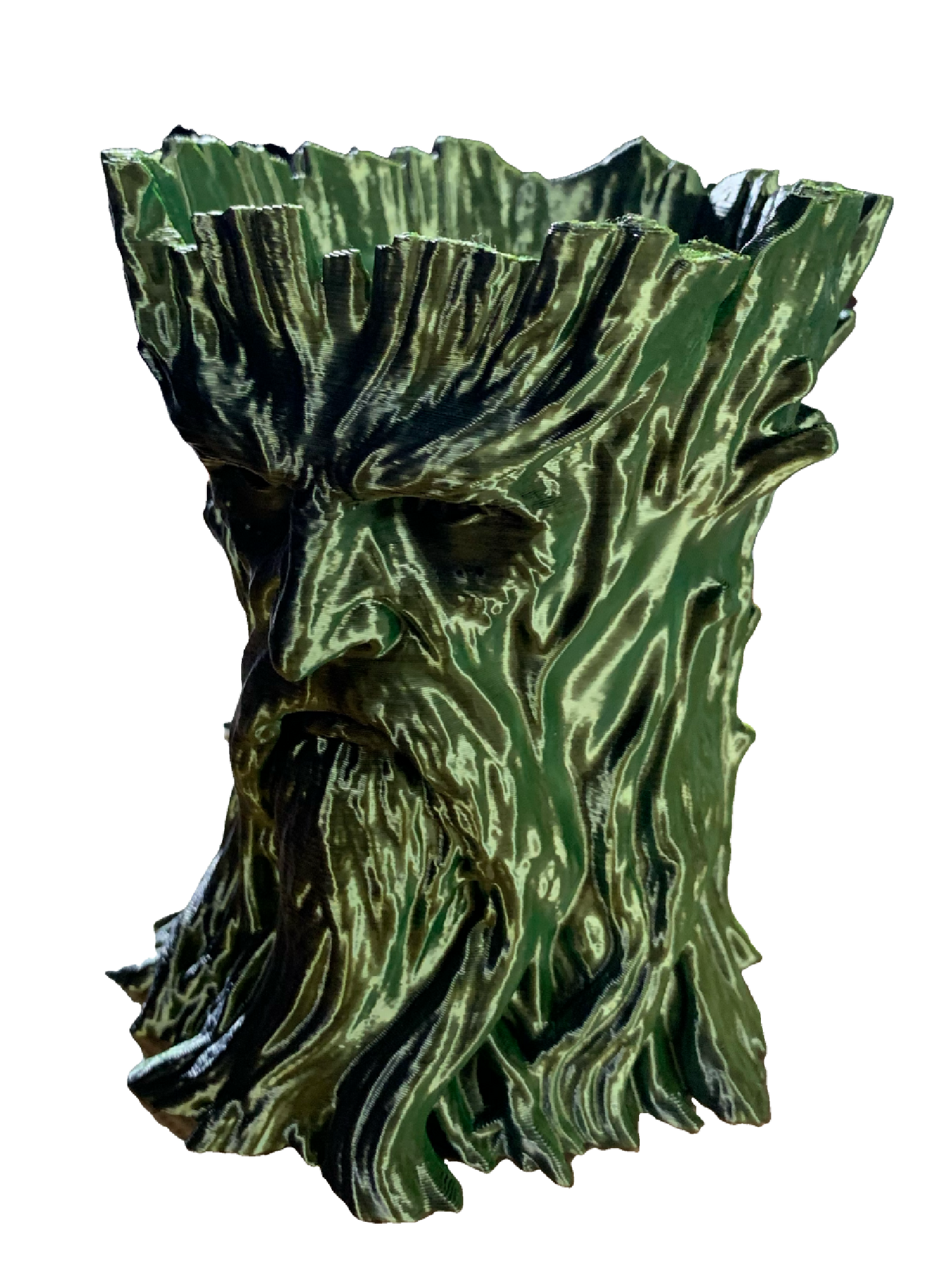 Tree Being Flower Pot - green black shimmer