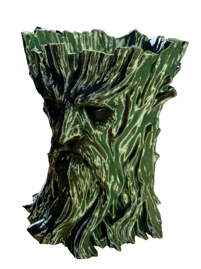 Tree Being Flower Pot - green black shimmer