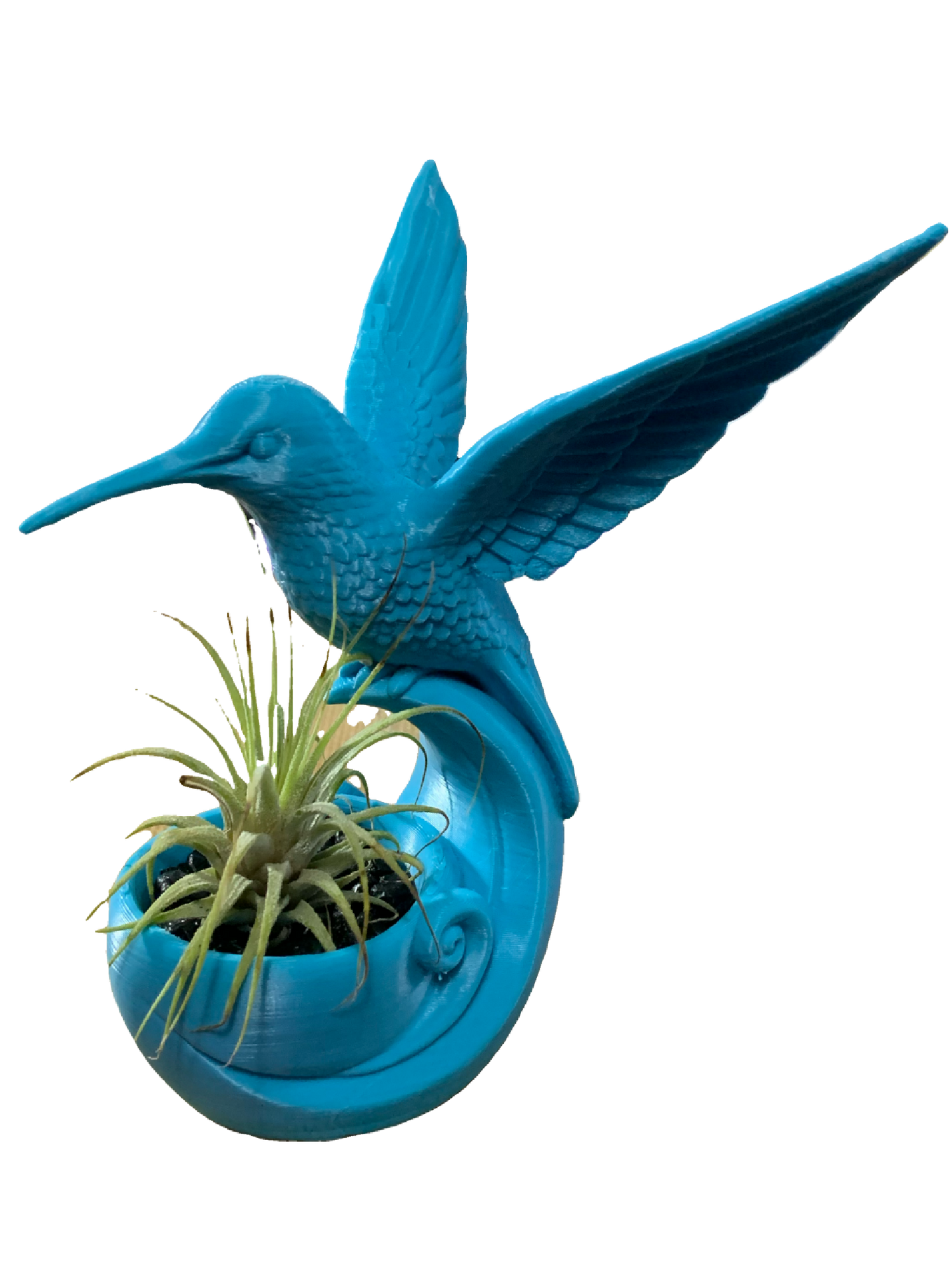 Humming Bird Flower Pot - sky blue