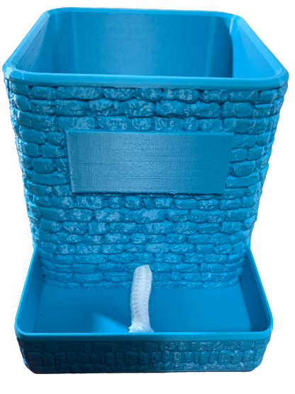 Light Blue Self Watering Flower Pot