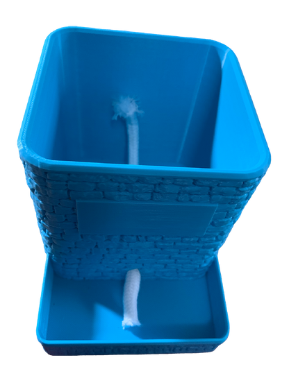 Light Blue Self Watering Flower Pot