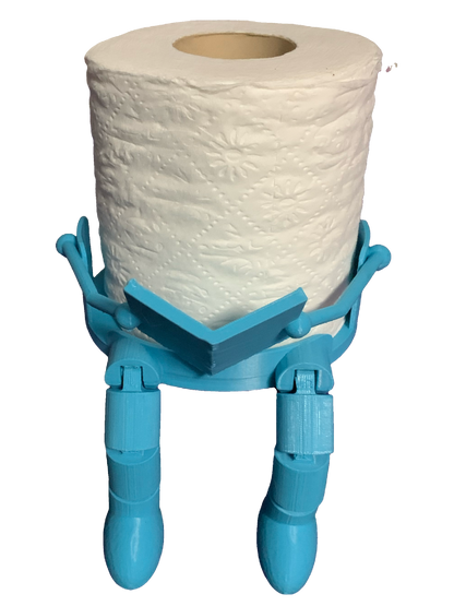Toilet Roll Conversation Piece- calming blue