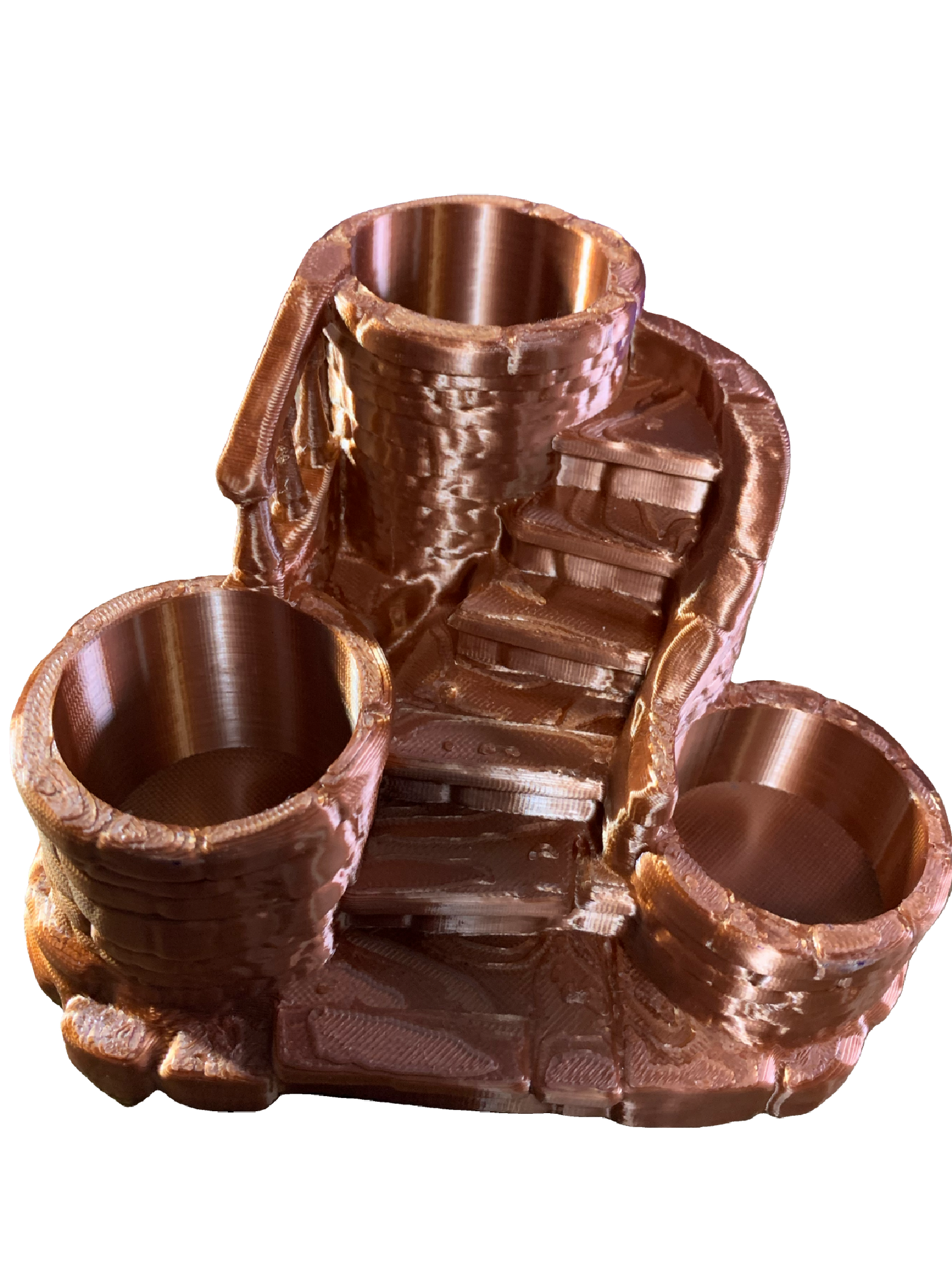 Staircase Garden Flower Pot - copper tone