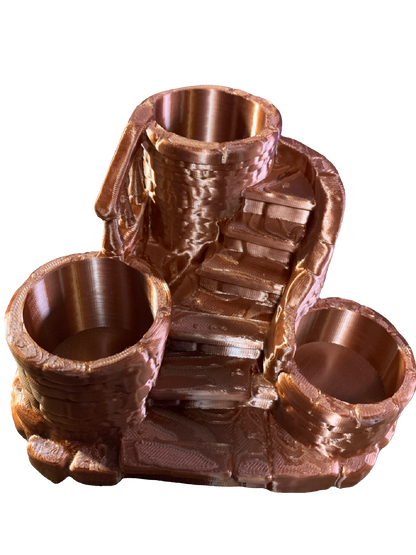 Staircase Garden Flower Pot - copper tone