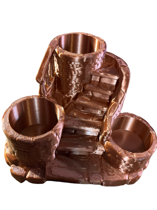 Staircase Garden Flower Pot - copper tone