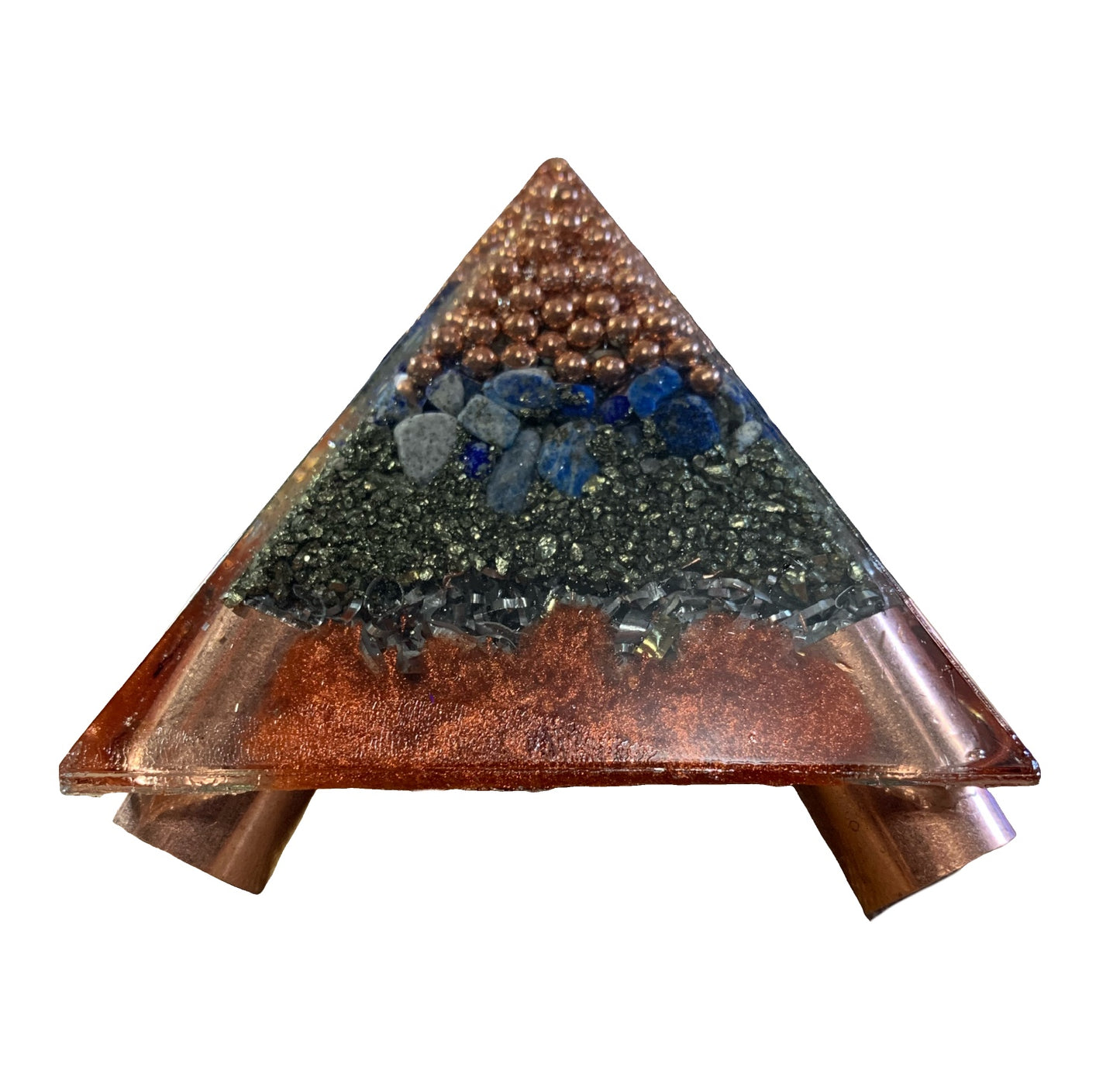 2 - Orgone Energy Pyramid of Giza Cap Stone - w/ copper couplers to add pipes up to 5'