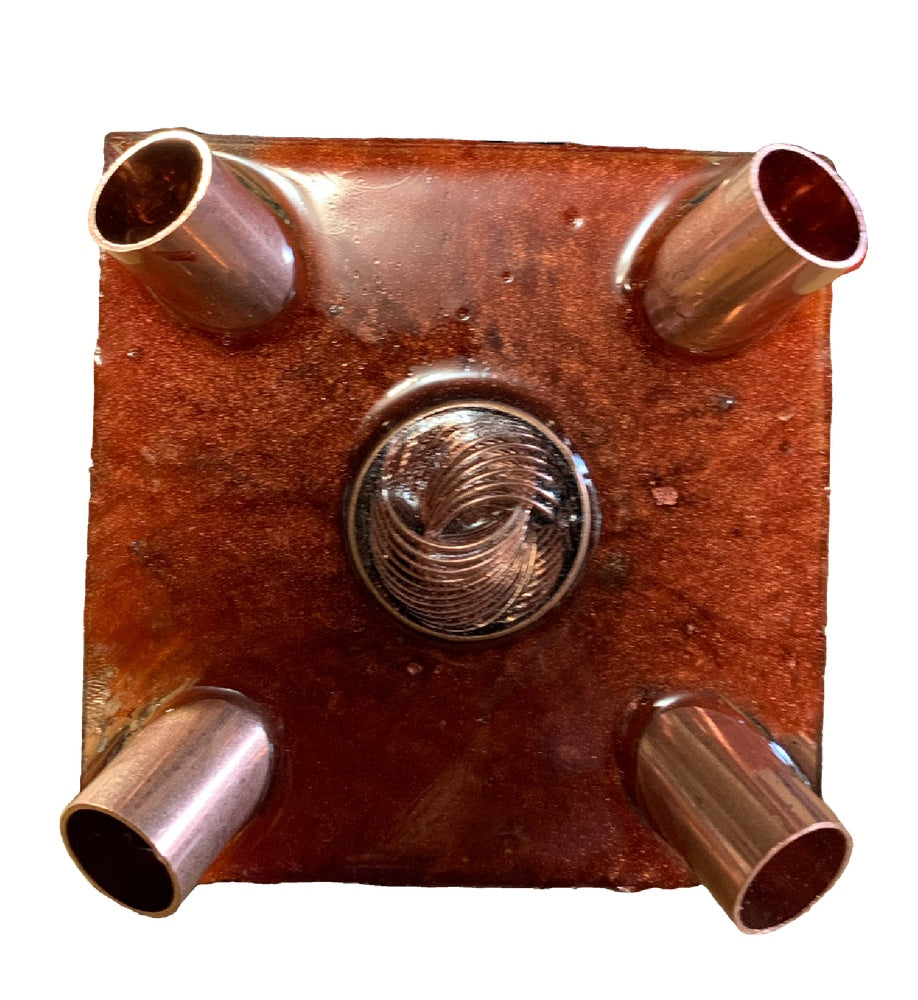2 - Orgone Energy Pyramid of Giza Cap Stone - w/ copper couplers to add pipes up to 5'