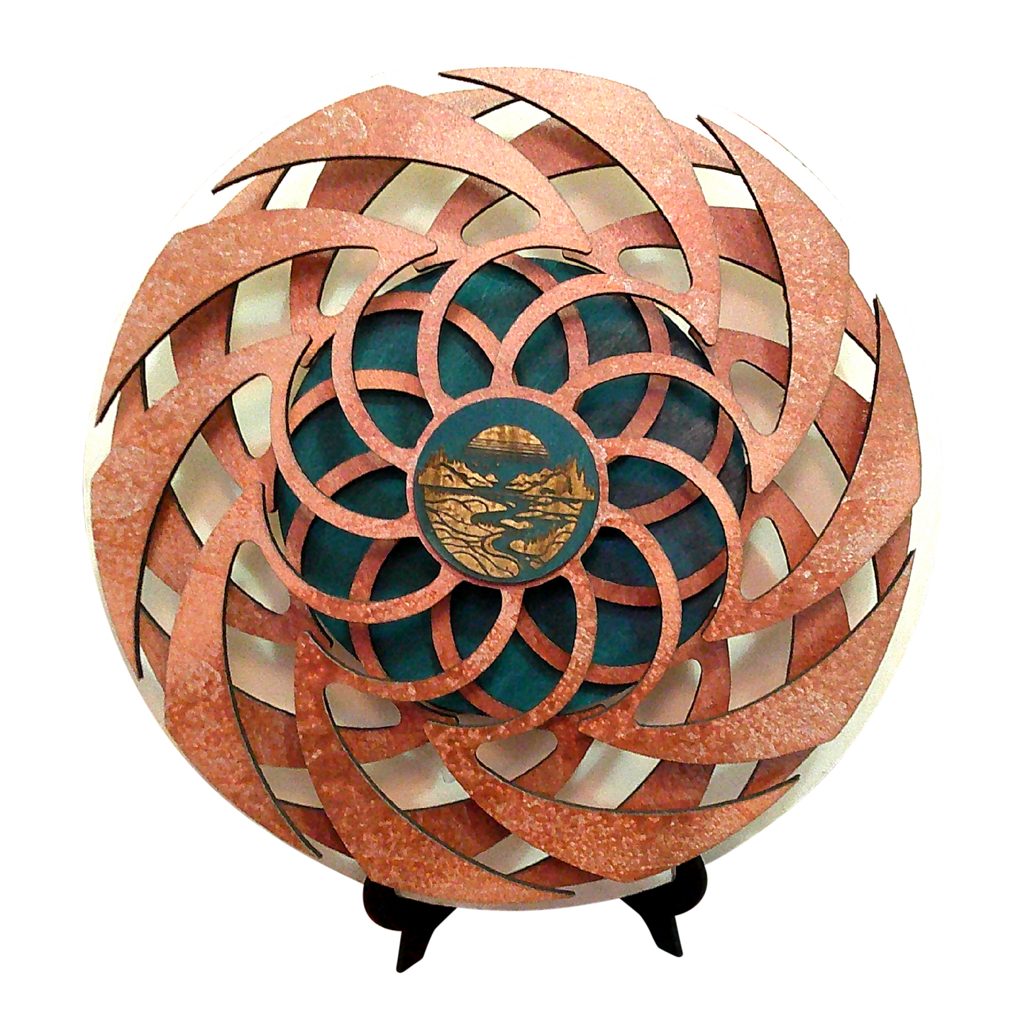 Sun Over River ~ Kinetic Tabletop Spinner image 2