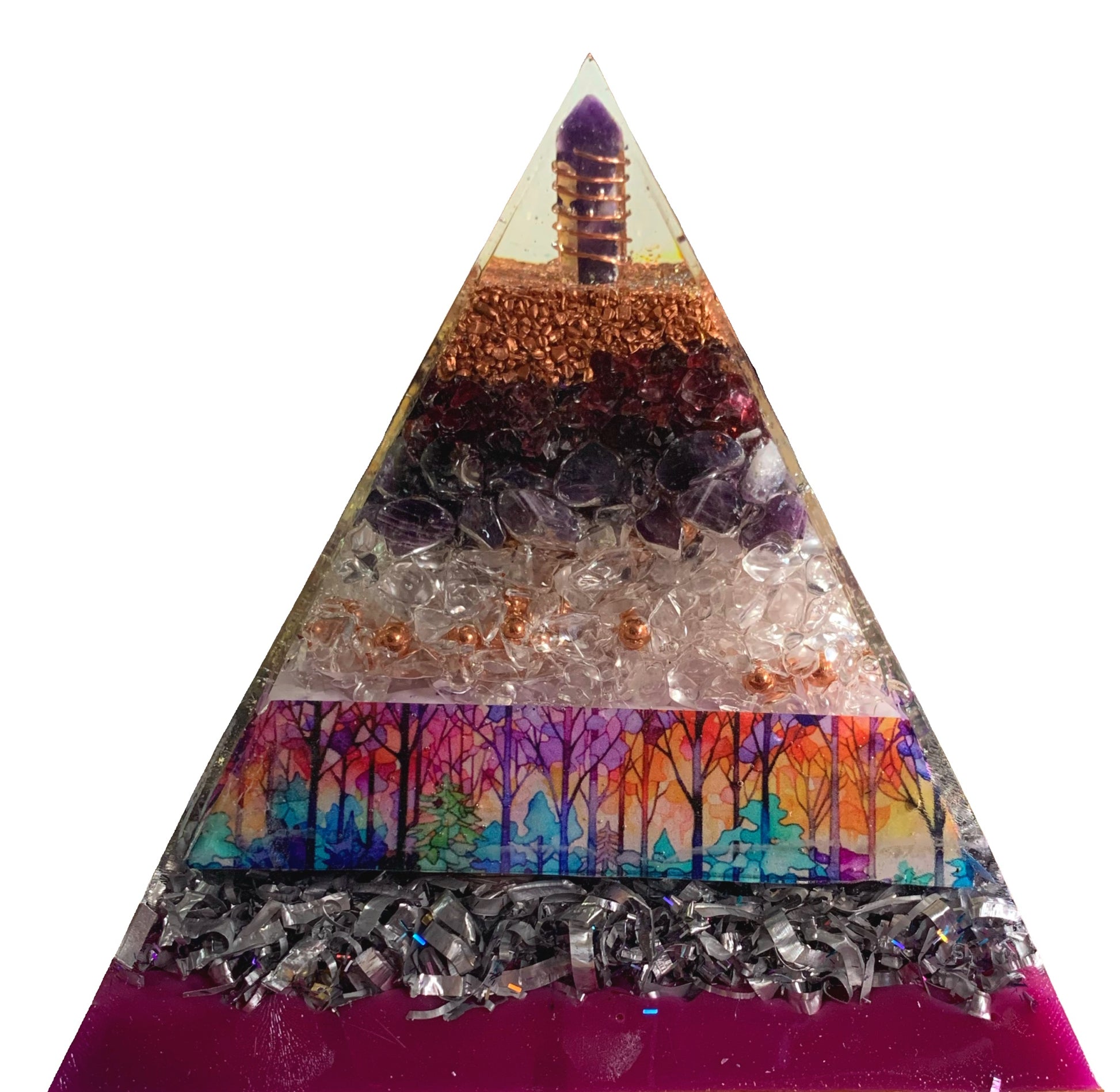 The Sanctuary Orgone Energy Harmonizer Pyramid - almost 6" tall image 1