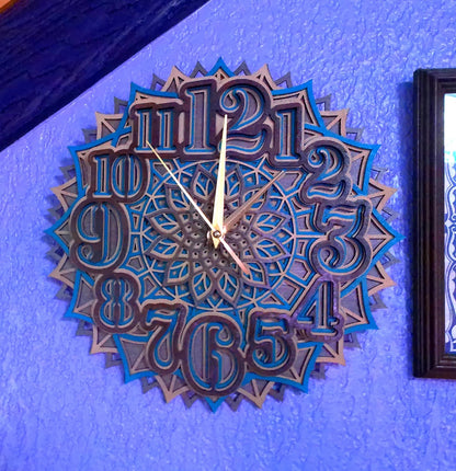 Multi Layered Big Numbers Wall Clock